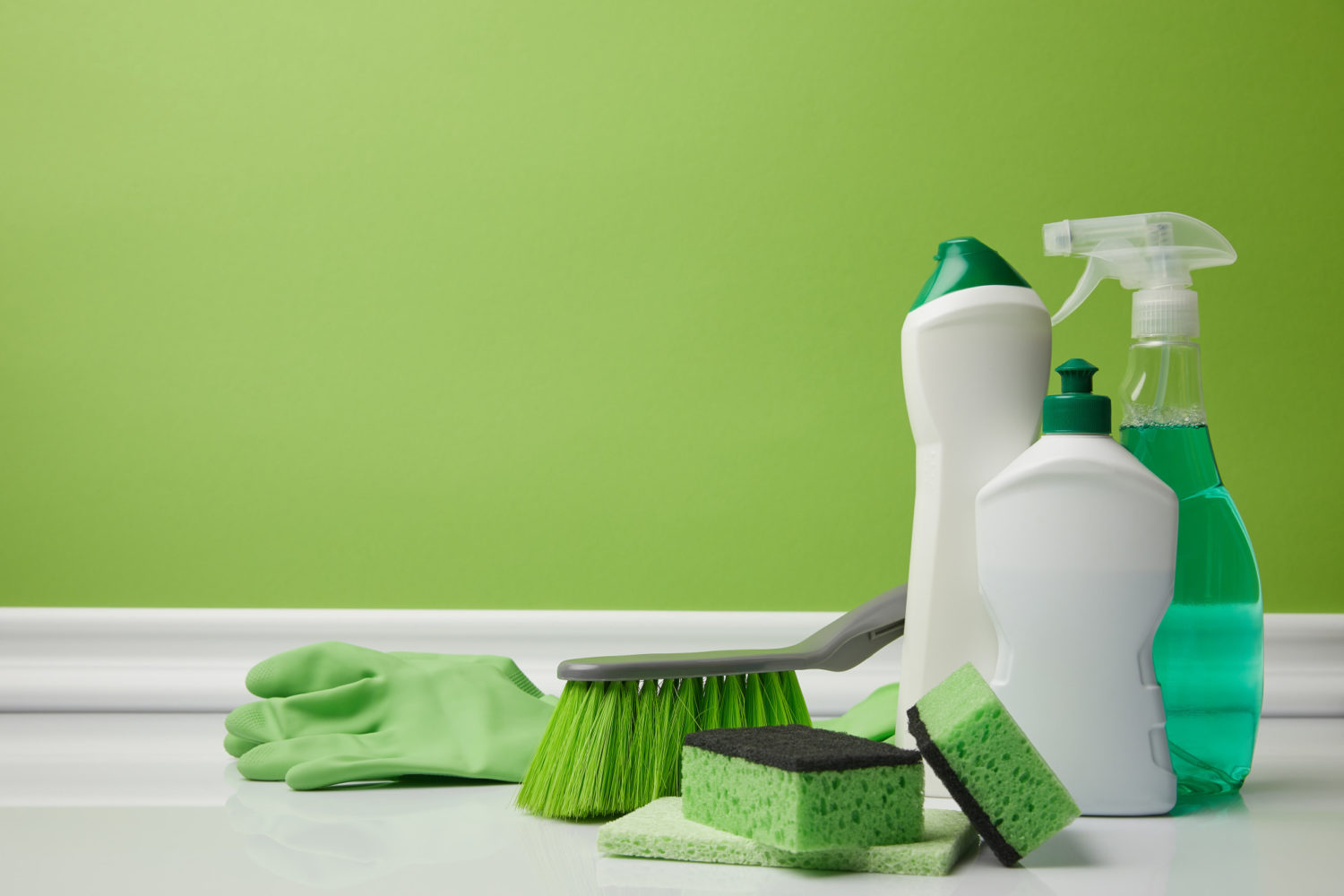 brush and domestic cleaning supplies